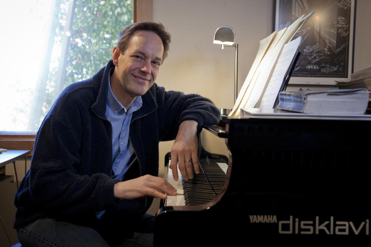 Jake Heggie, opera composer of "Dead Man Walking" and "Moby Dick," at his work studio in San Francisco.