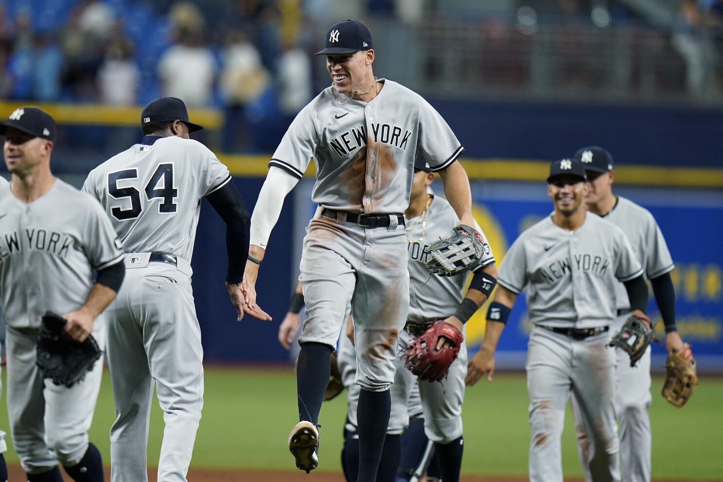 Aaron Judge, Aroldis Chapman take part in simulated game 'without