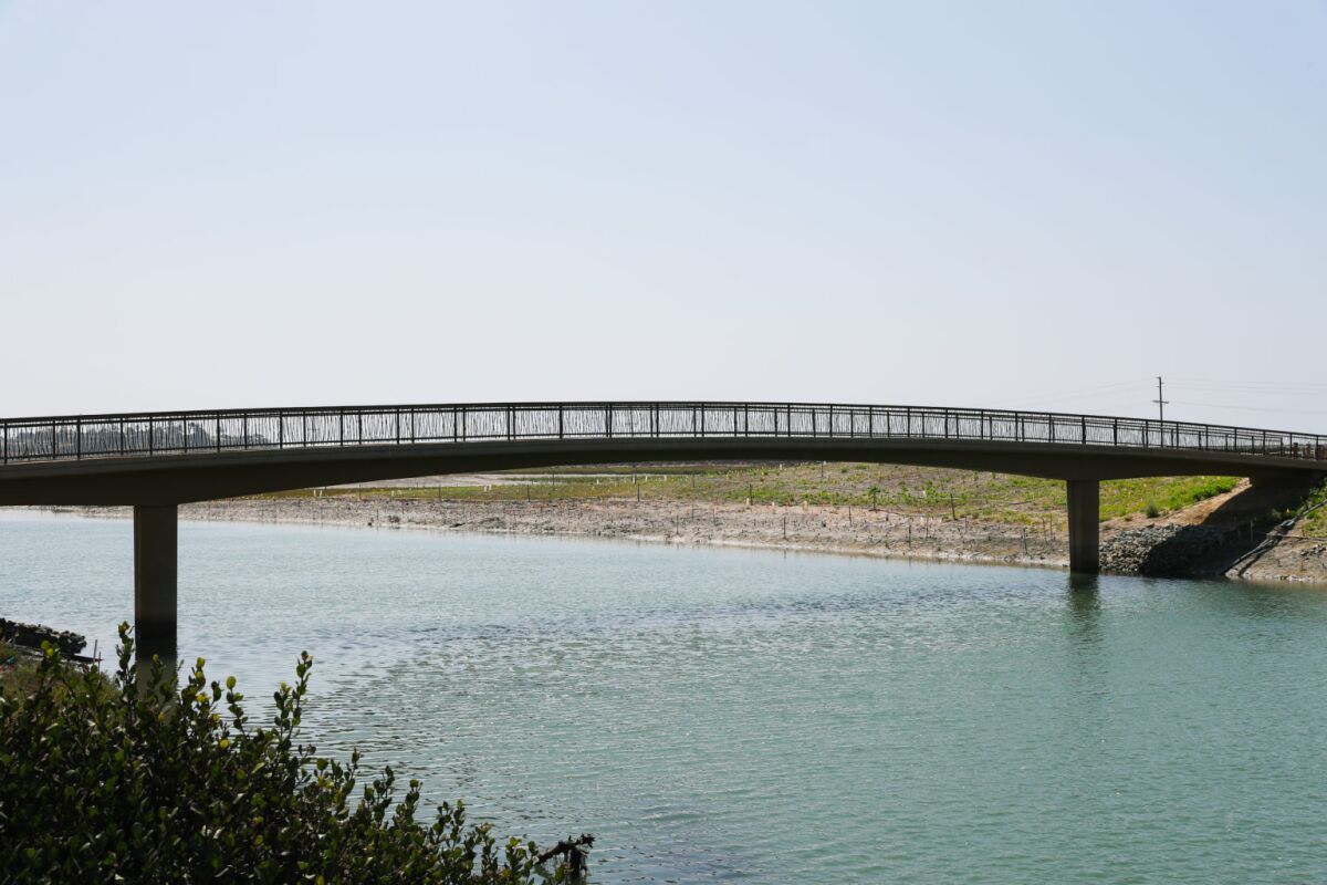 The new bridge over the estuary opened in October 2020.