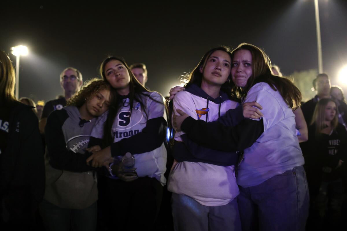 Saugus High School shooting vigil