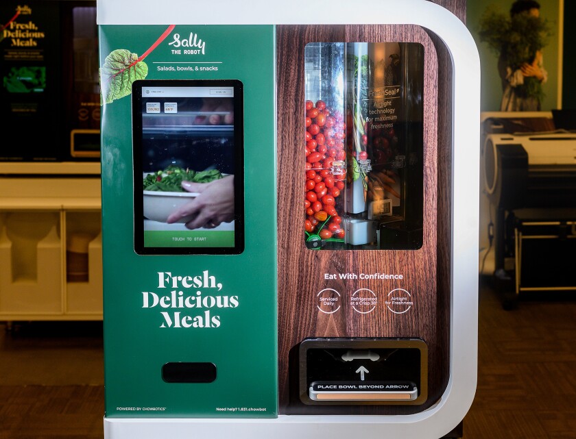 Sally, Chowbotics' salad-dispensing robot