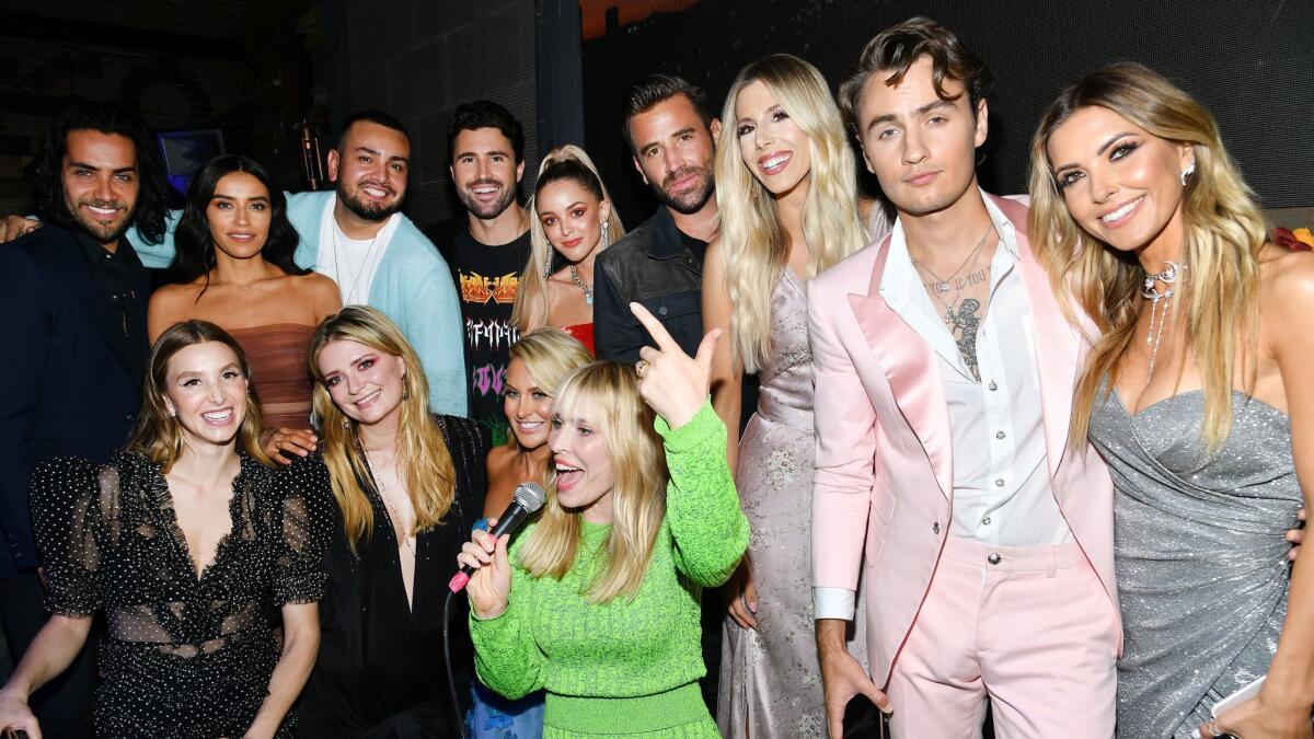 The cast of “The Hills: New Beginnings” attend the party for the premiere on June 19 in Los Angeles.