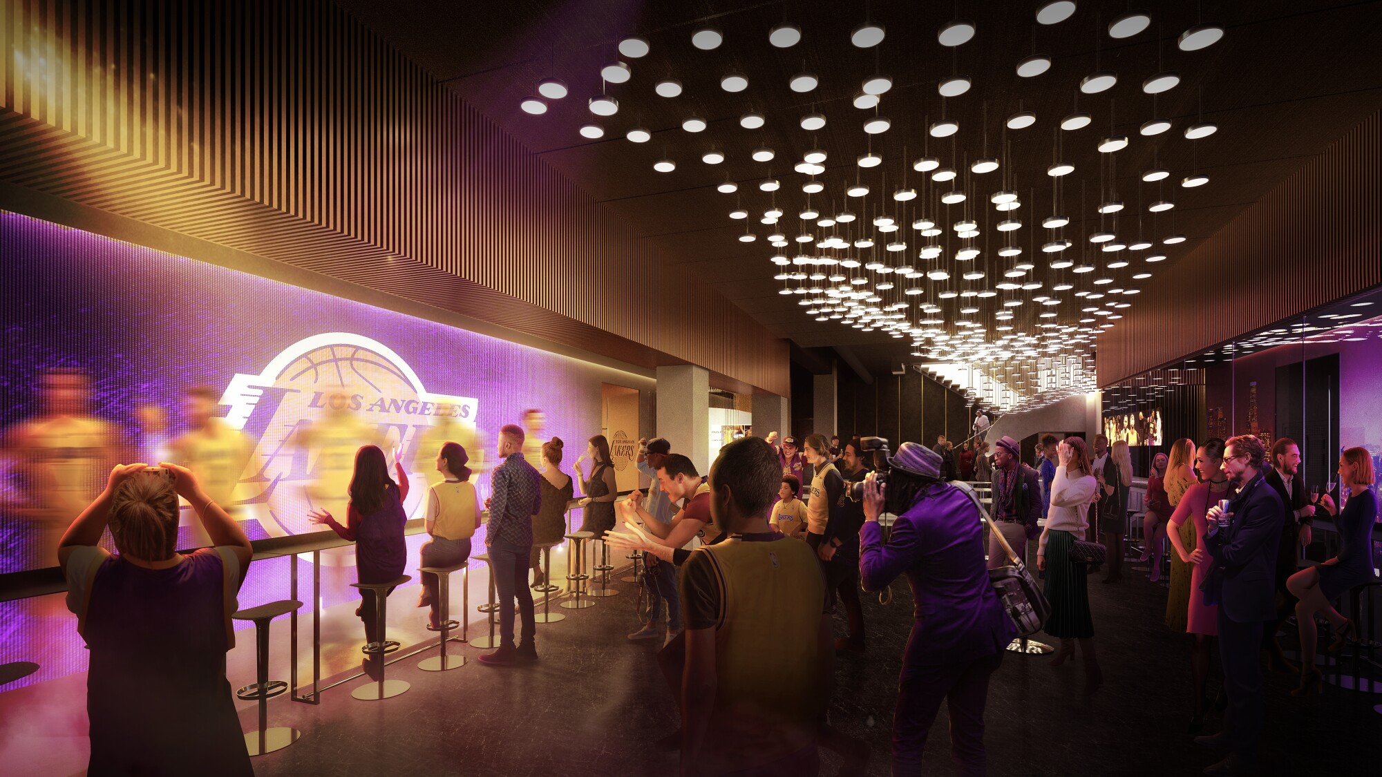 An artist's rendering of the future Tunnel Club at the Crypto.com Arena