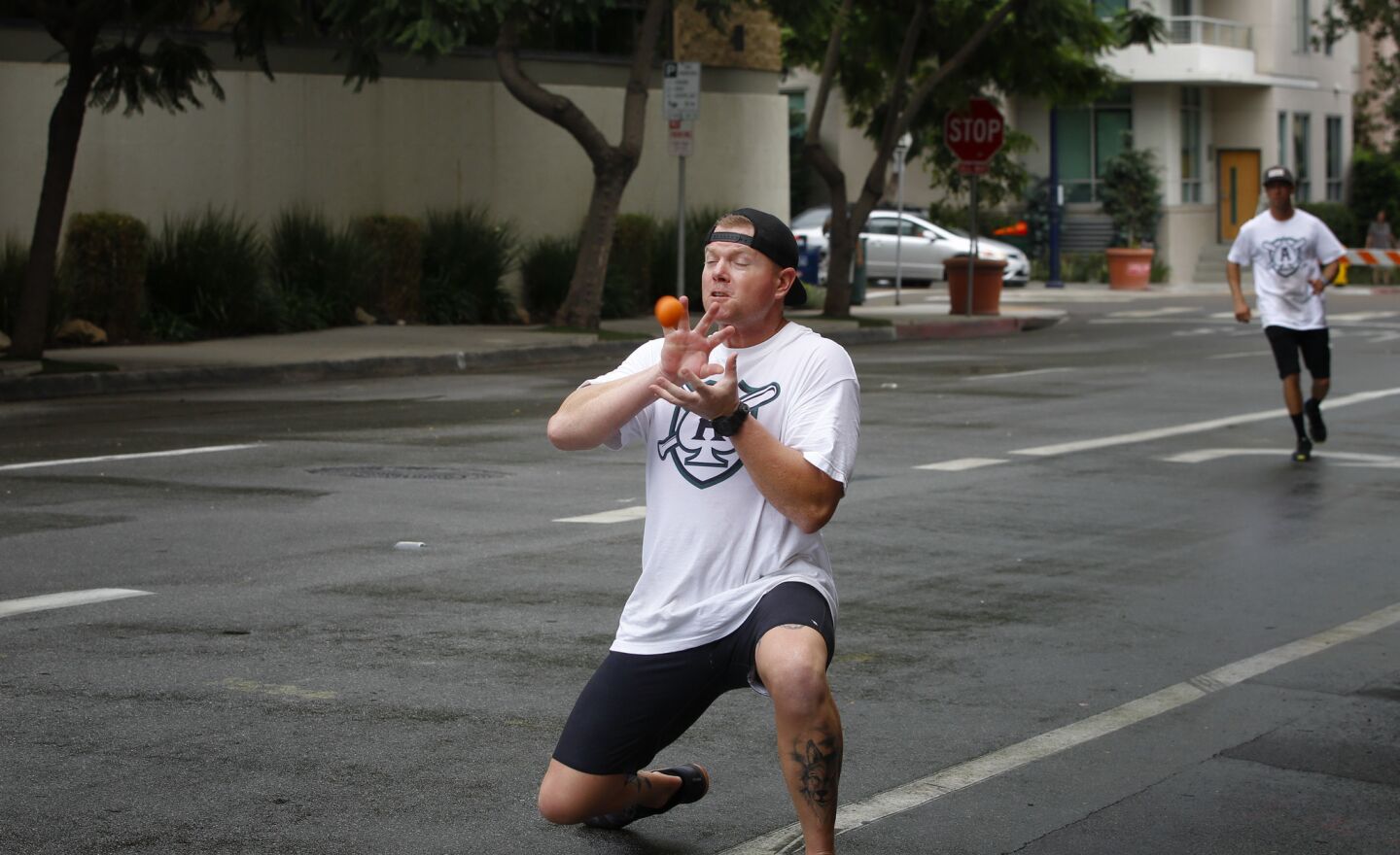 2017 Stickball tournament in Little Italy, San Diego