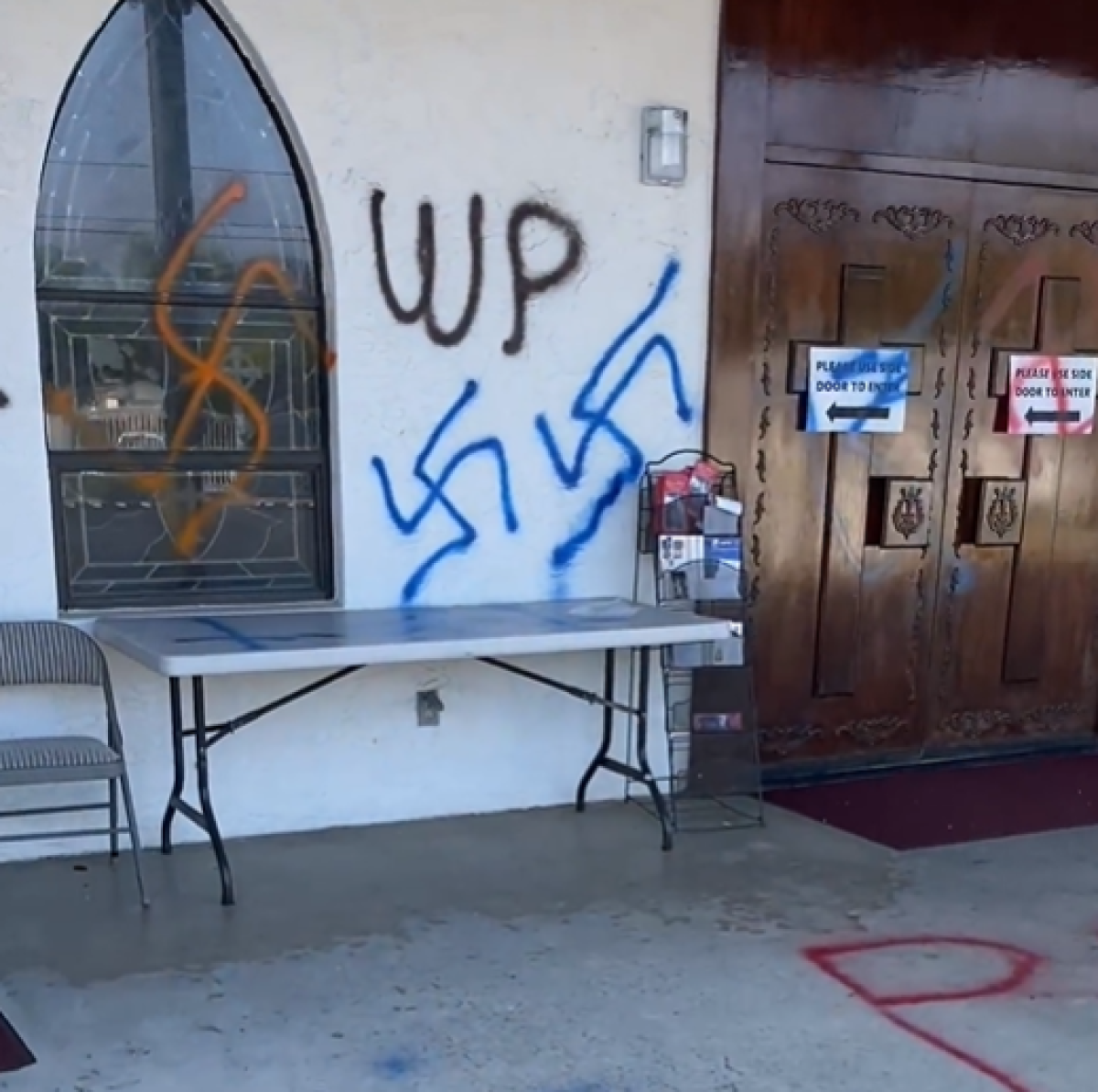 The Sheriff's Department is investigating graffiti on St. Peter Chaldean Catholic Diocese.