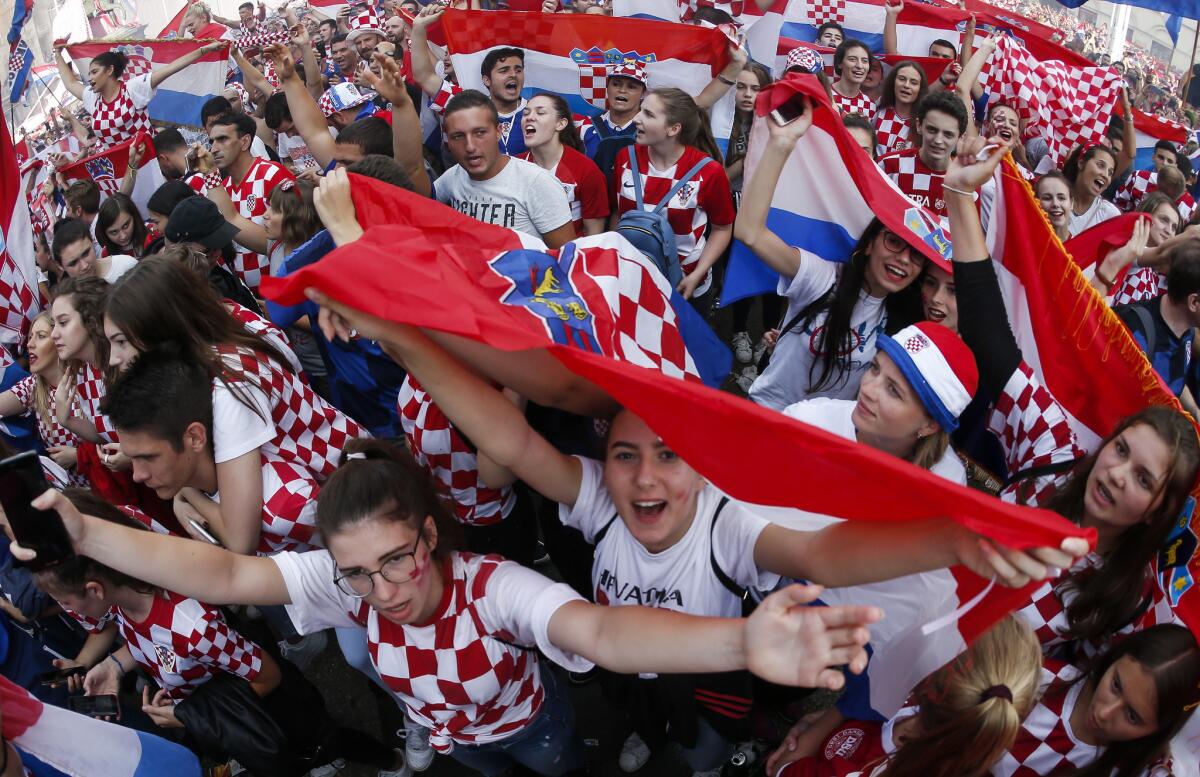 Croatia's fans reacts after the Final match on July 15, 2018 in Zagreb. This is the first time Croatia has reached the final of the Football World Cup. They take on France who are looking for their second World Cup trophy after winning it in 1998.
