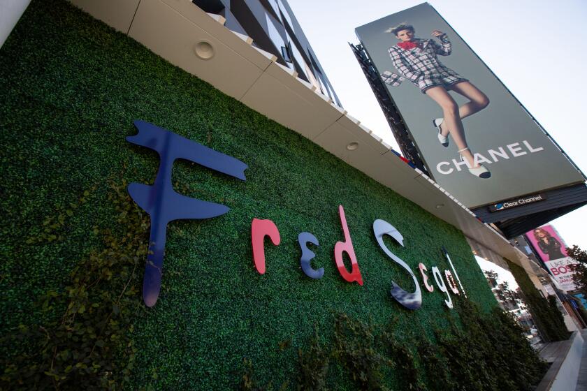 Los Angeles, CA., February 6, 2020 — Fred Segal storefront on Thursday, February 6, 2020 in Los Angeles, California. (Jason Armond / Los Angeles Times)