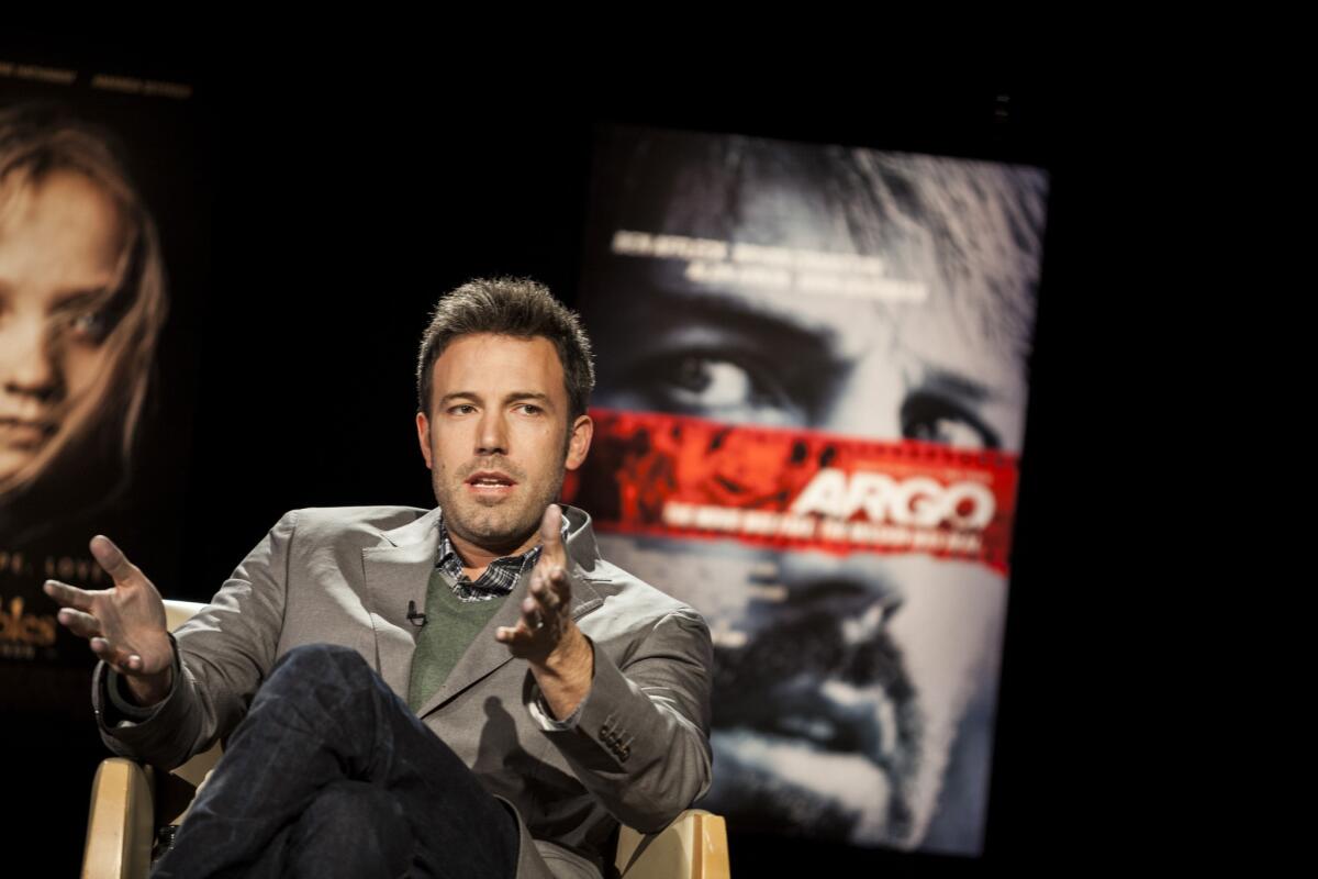 Ben Affleck, who directed and starred in best picture winner "Argo," speaks during The Times' Directors Round Table in December 2012.