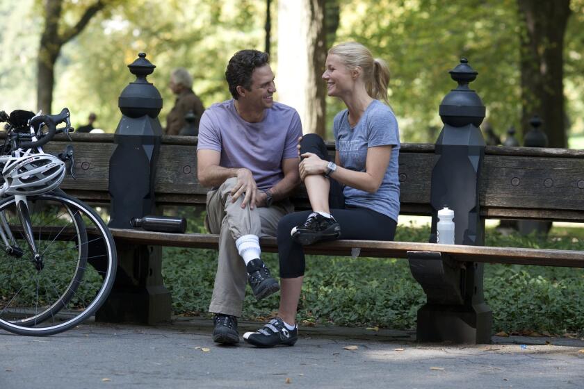 Mark Ruffalo, left, and Gwyneth Paltrow in a scene from "Thanks For Sharing."