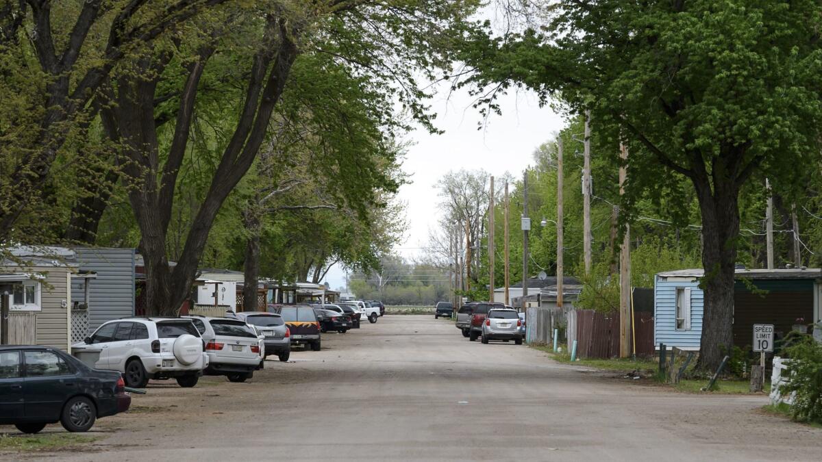 Grand Island's Capital Trailer Park, where many immigrants make their homes.