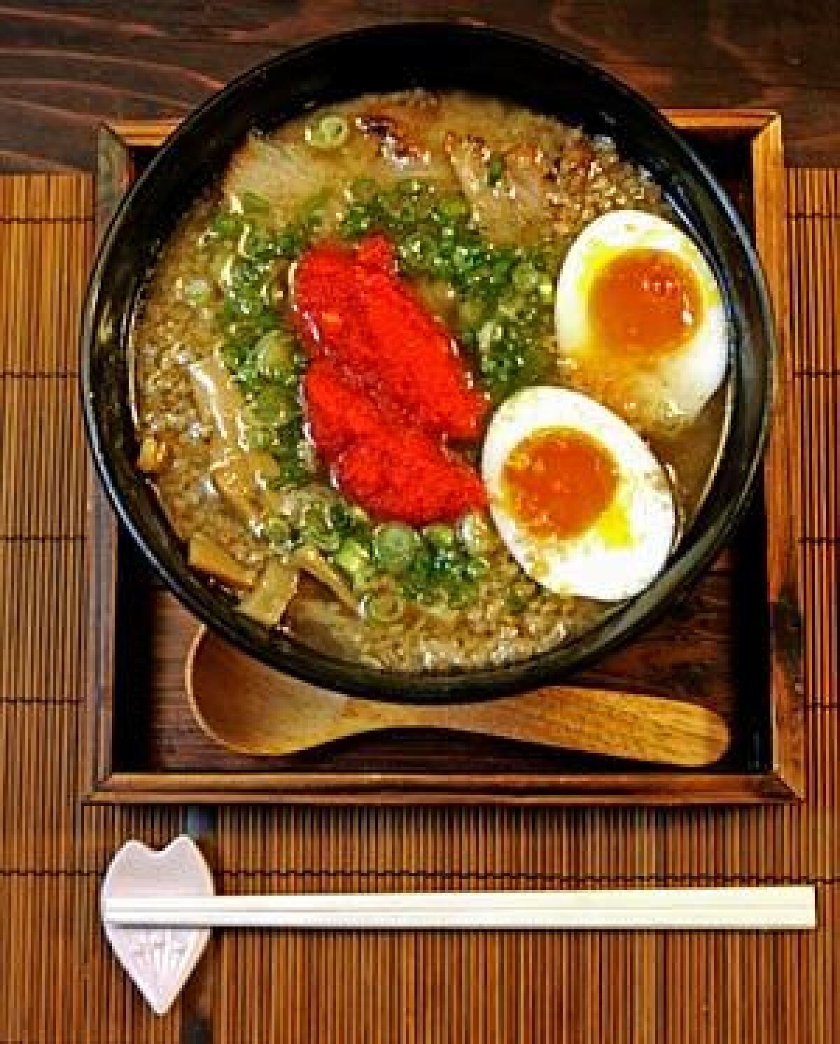 SOUP'S ON: A kotteri shoyu ramen bowl.
