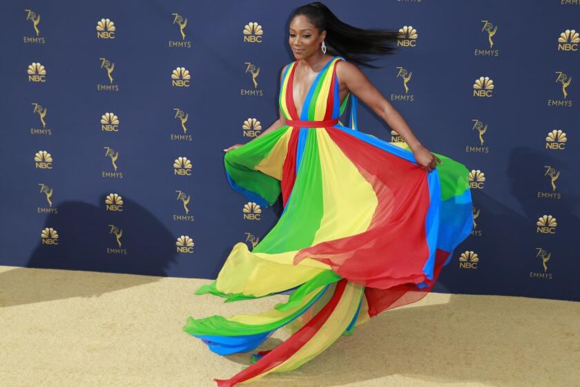LOS ANGELES, CA., September 17, 2018: Tiffany Haddish?arriving at the 70th Primetime Emmy Awards at the Microsoft Theater?in Los Angeles, CA. (Allen J. Schaben / Los Angeles Times)