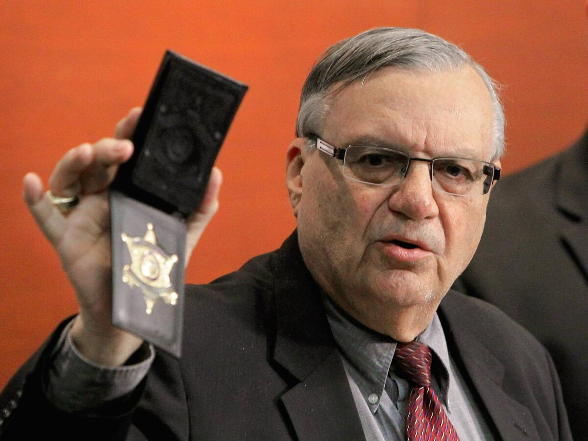 Maricopa County Sheriff Joe Arpaio, seen here in 2011, is on trial for contempt in the federal court in Phoenix.