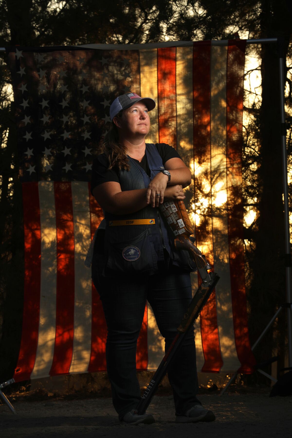 Kim Rhode, photographed at Oak Tree Gun Club in Newhall, was still in high school when she won her first Olympic medal.