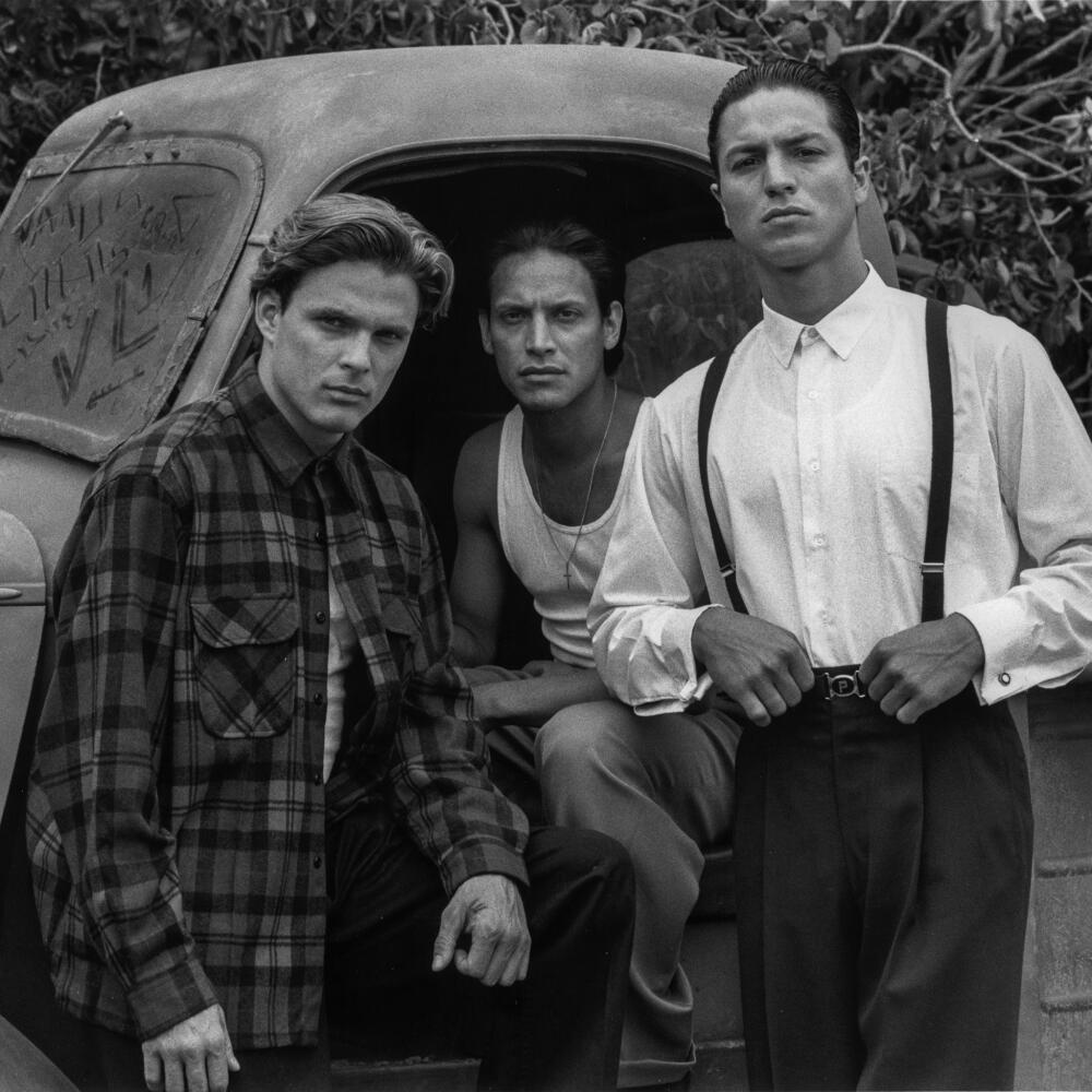 Damian Chapa as Miklo, Jesse Borrego as Cruz and Benjamin Bratt as Paco, the East L.A. cousins at the heart of the story.