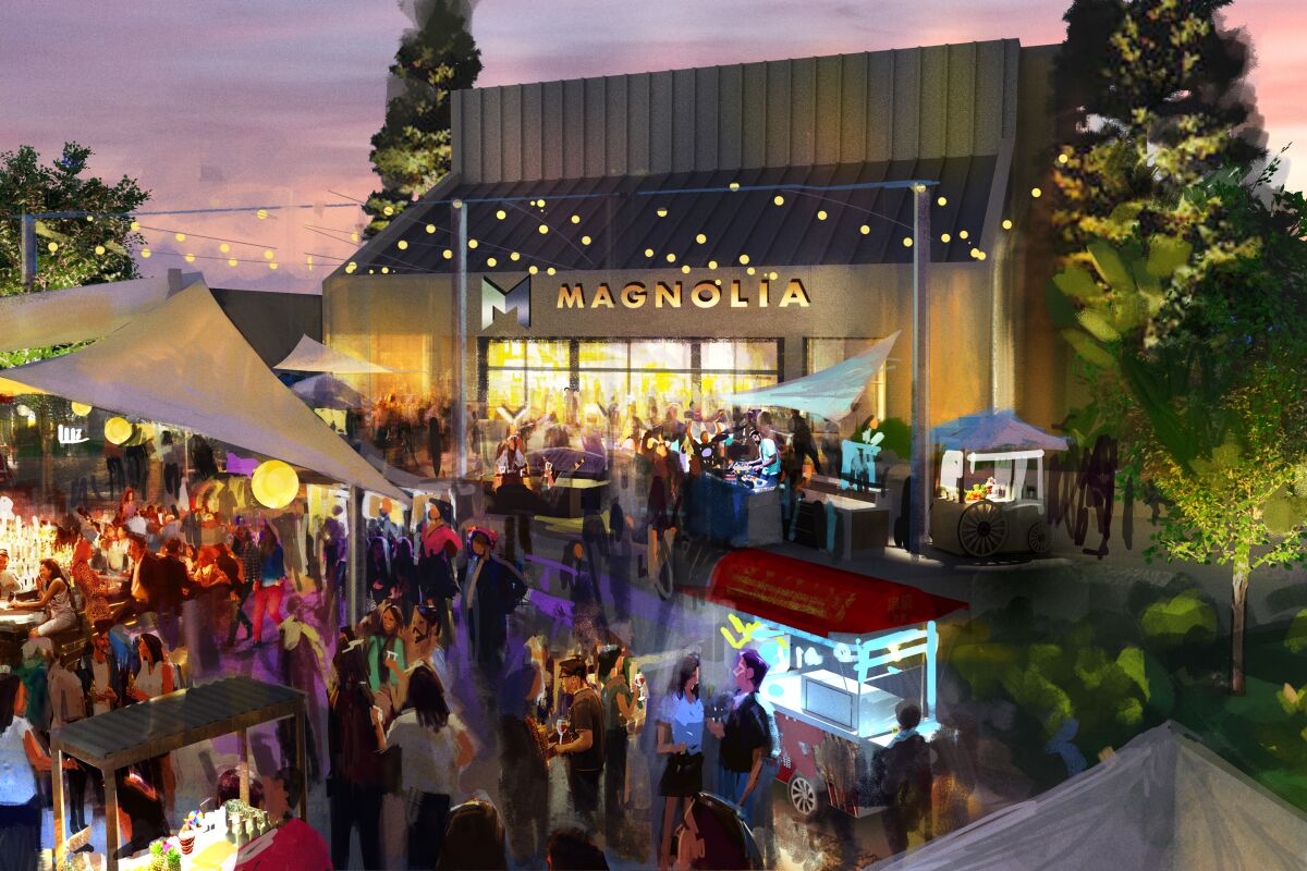 If all goes according to plan, the area in front of the entrance to El Cajon's Magnolia Performing Arts Center will have a festive bazaar-like atmosphere.