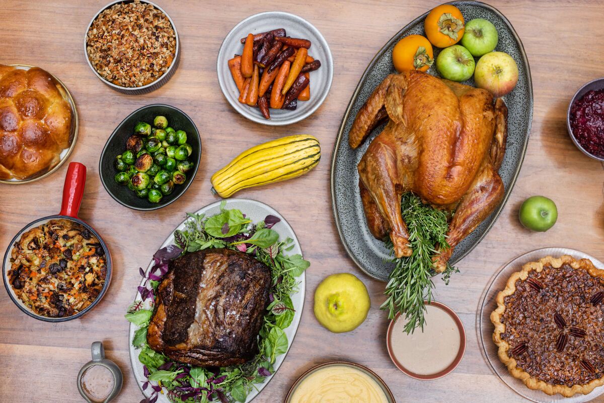 Select dishes from Juniper and Ivy's Thanksgiving at Home feast.