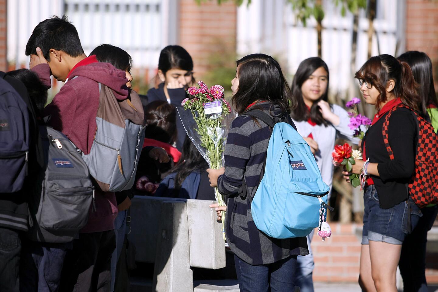 Photo Gallery: Memorials for Roosevelt Middle School student