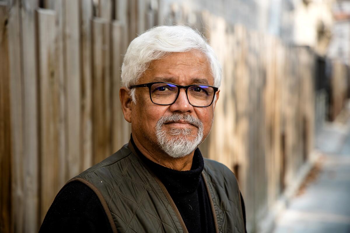 Author Amitav Ghosh in Paris in 2021.