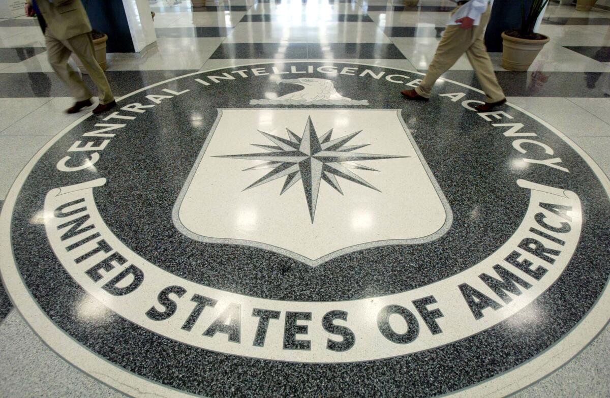 Legislation proposed by Sens. John McCain and Dianne Feinstein would codify a 2009 order by President Obama requiring all U.S. interrogators, including those in the CIA, to abide by the Army Field Manual's prohibition of torture. Above, the CIA symbol on the floor of CIA Headquarters in Langley, Va.