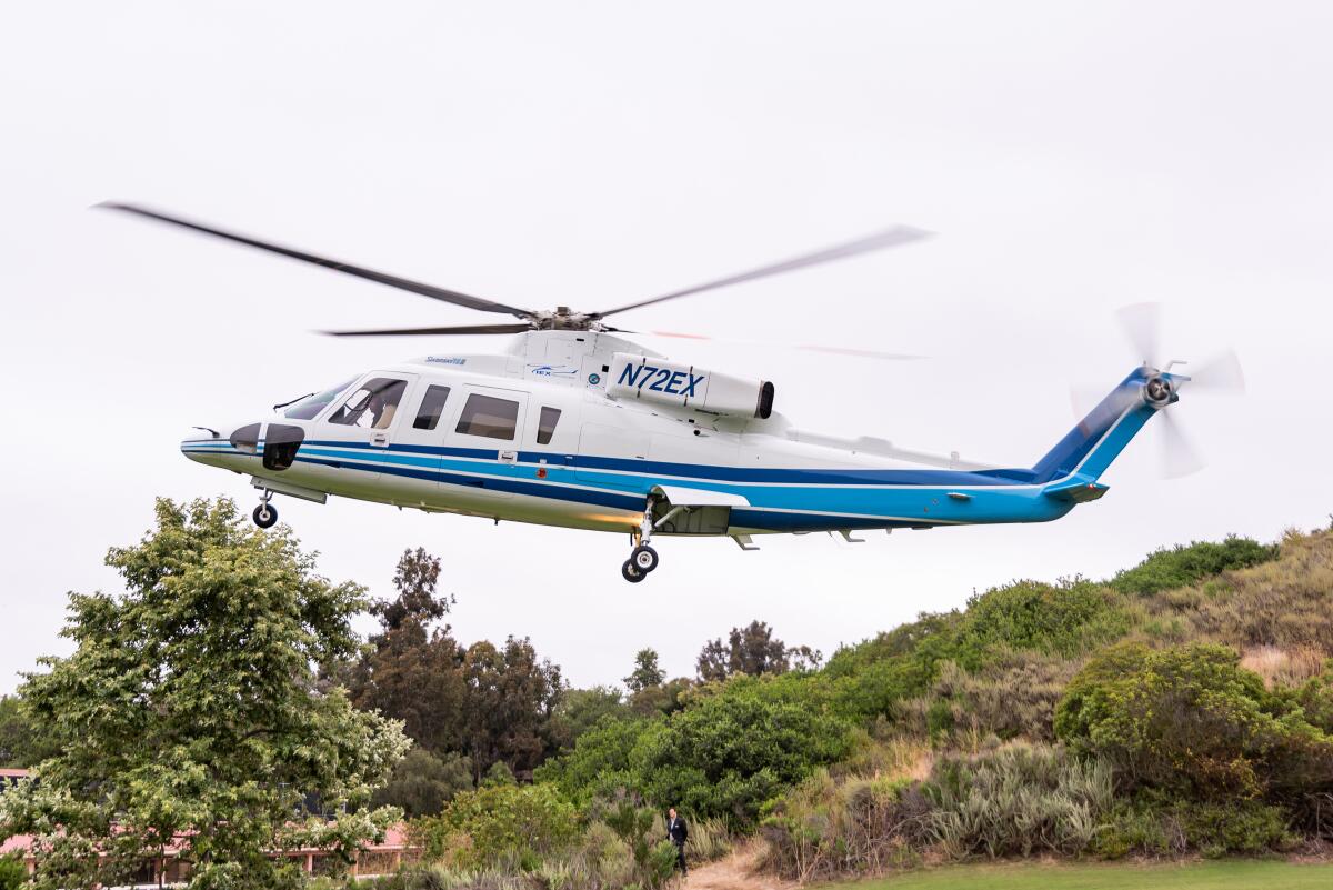 This Sikorsky helicopter crashed in a Calabasas mountain area a year ago, killing all passengers and the pilot.