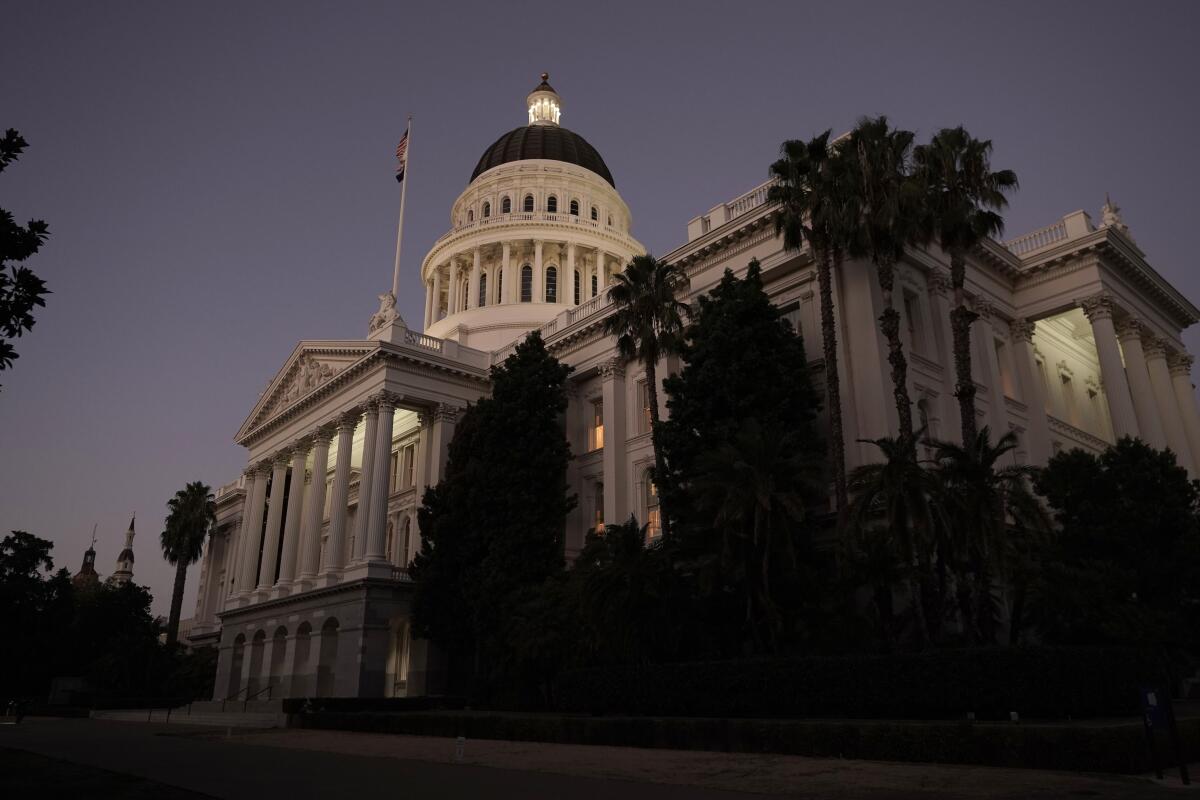 Democratic leaders killed nearly 300 bills on Thursday. Above, the state Capitol in Sacramento.