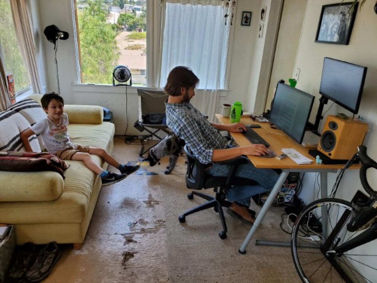Reporter Joshua Smith works from home 