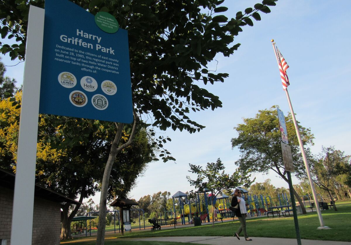 Different entities help pay for the upkeep of Harry Griffen Park in La Mesa.