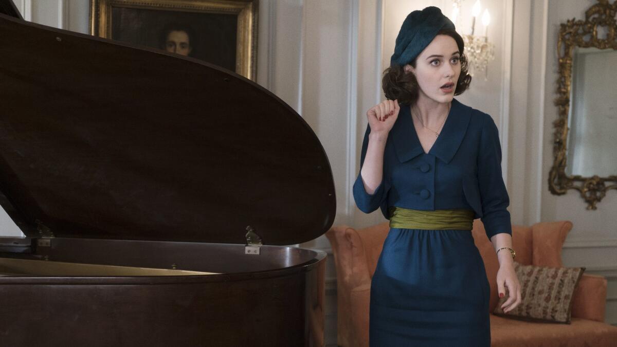 Rachel Brosnahan in a scene from "The Marvelous Mrs. Maisel."