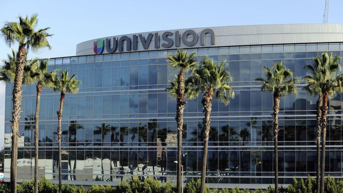 Esta son las oficinas de Univision Communications en Los Ángeles.