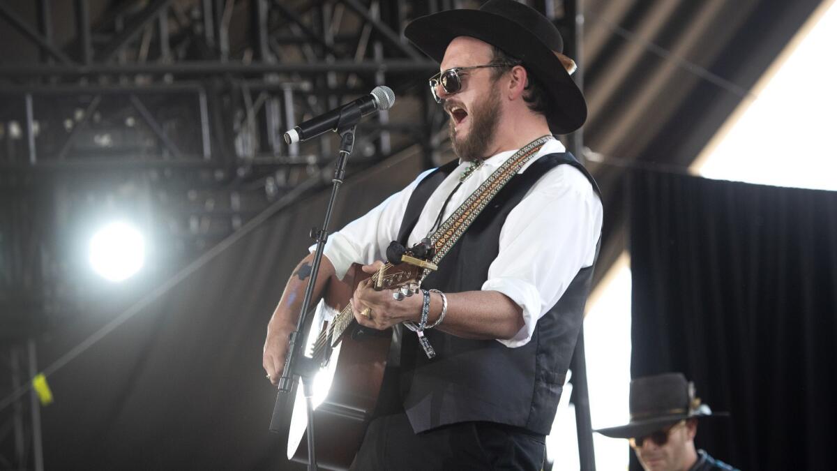 Austin, Texas-based Americana singer-songwriter Paul Cauthen performs on the Palomino Stage at the Stagecoach Country Music Festival on Sunday in Indio.