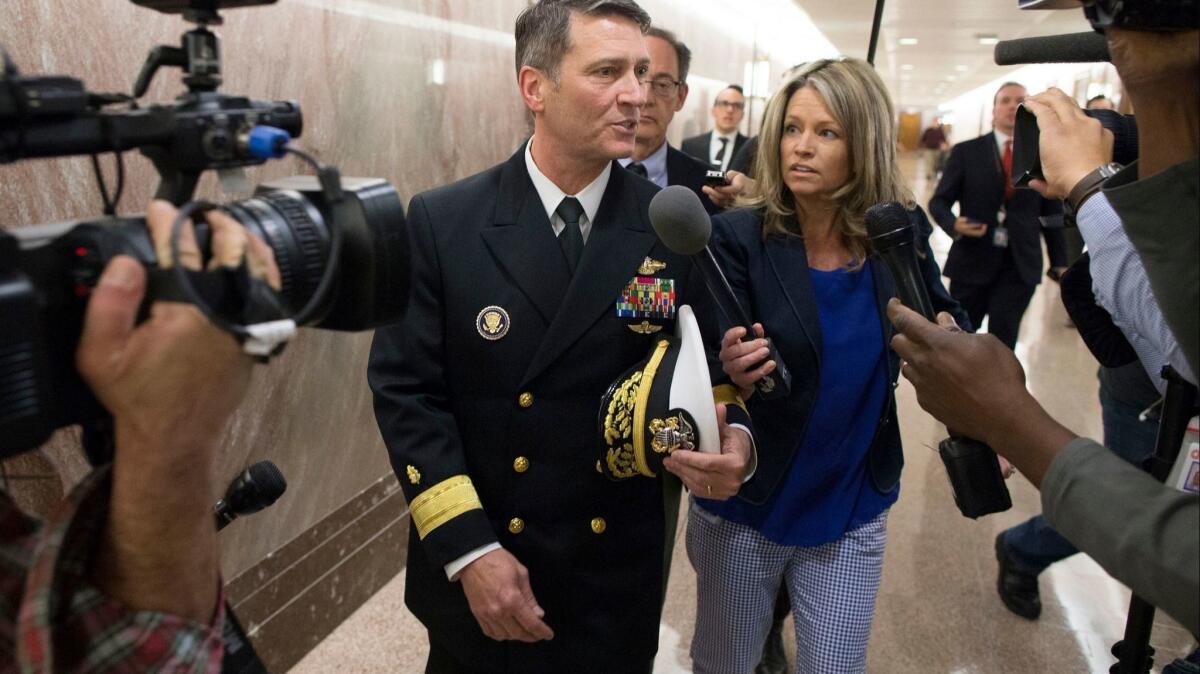 Rear Adm. Dr. Ronny Jackson, President Trump's nominee to lead the Department of Veterans Affairs.