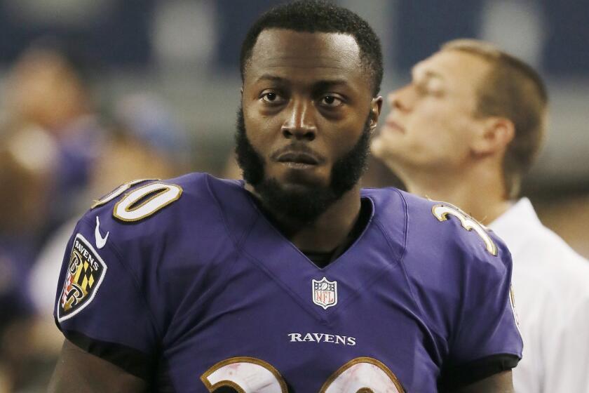 Baltimore Ravens running back Bernard Pierce was arrested on suspicion of DUI on Wednesday morning and was cut by the team in the afternoon.