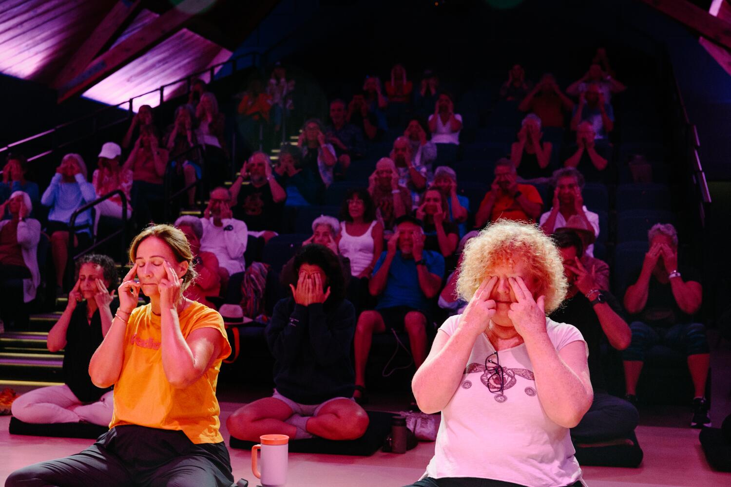 LOS ANGELES -- SEPTEMBER 10, 2025: Wellness Wednesdays: Mindfulness with Christiane Wolf at the Glorya Kaufman Community Center in Culver City on Wednesday, September 10, 2025. (Stella Kalinina / For The Times)