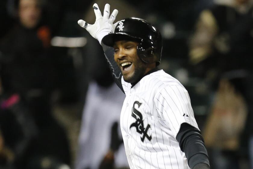 The Dodgers can forget about acquiring Chicago White Sox shortstop Alexei Ramirez this off-season. Ramirez, shown in a game April 15, is no longer available.