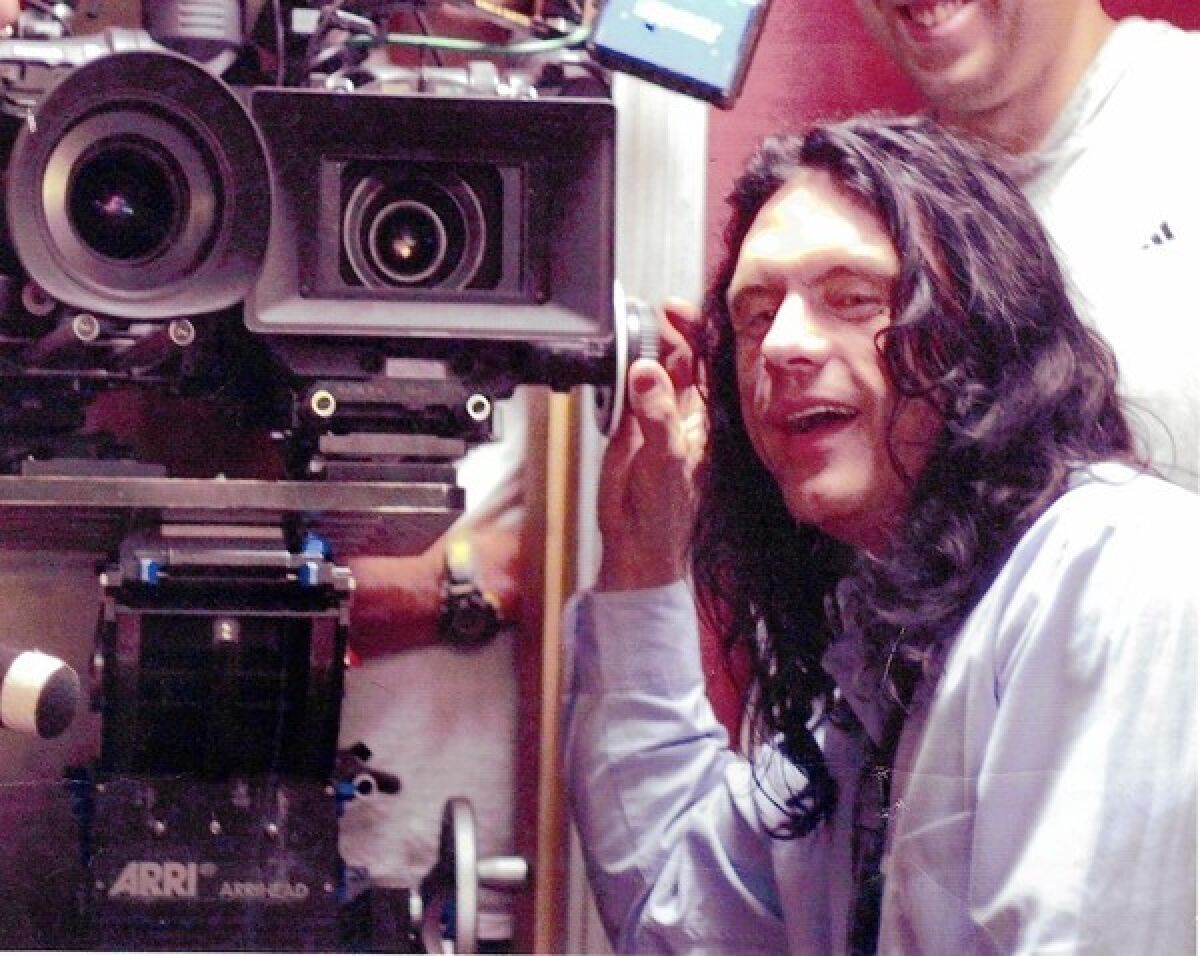 Tommy Wiseau and his "big Hollywood thing" — the two-camera setup.