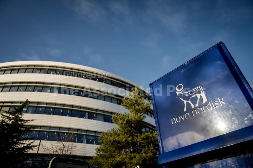 FILE - This photo shows Novo Nordisk headquarters in Bagsvaerd, Denmark, on Feb. 5, 2025. (Mads Claus Rasmussen/Ritzau Scanpix via AP, File)