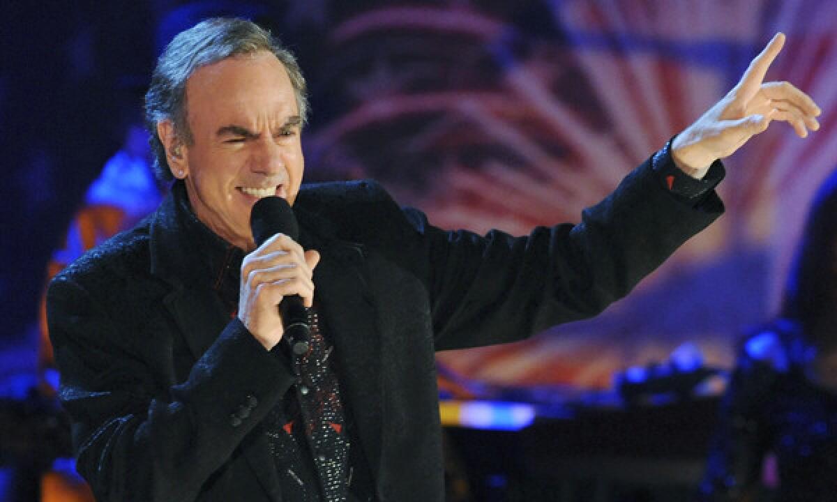 Recording artist Neil Diamond performs with the Boston Pops in 2009.