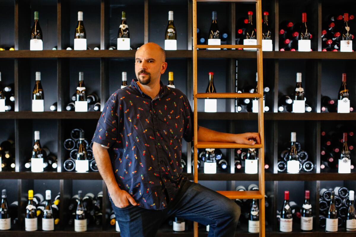 Nick Martinelle, manager of Lincoln Fine Wines, has been cataloging the store's lost wine.