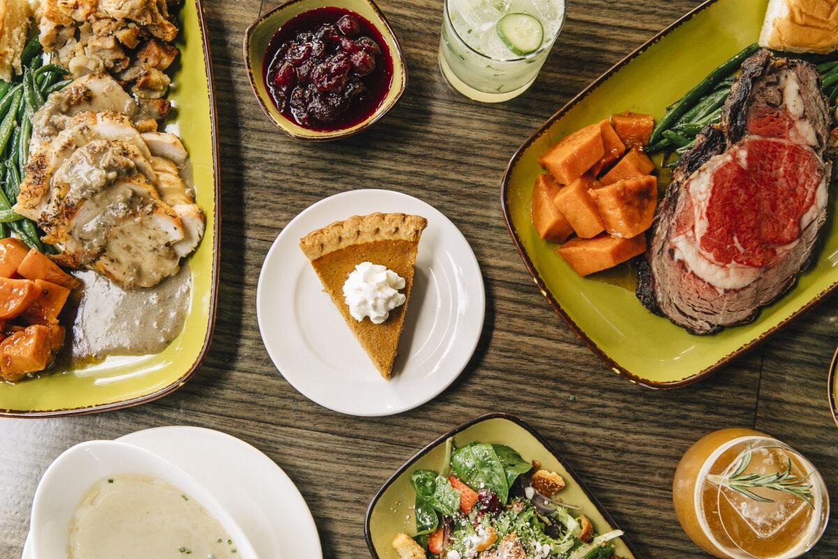 Order a four-course turkey or prime rib dinner for Thanksgiving at Jimmy's Famous American Tavern.