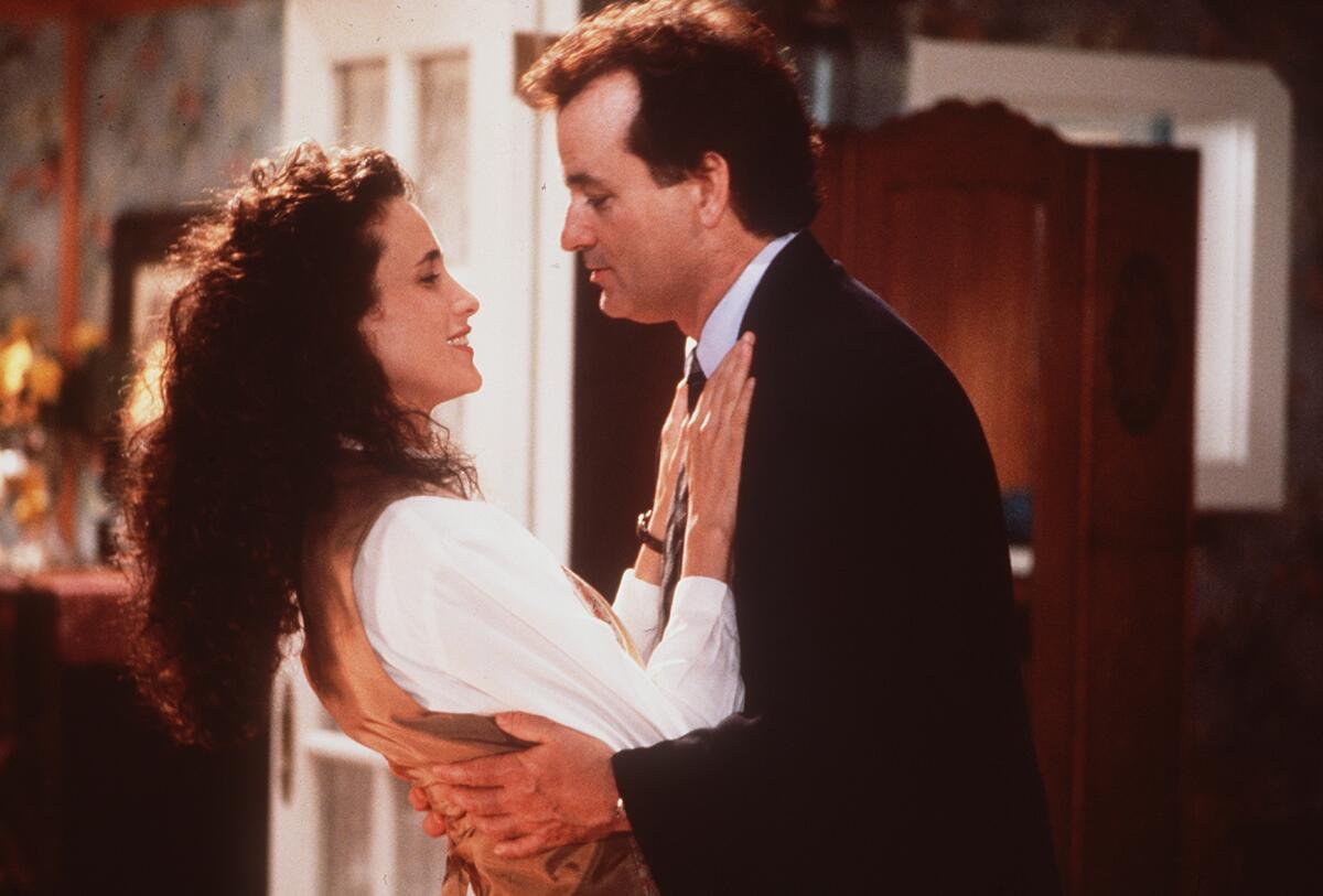 Bill Murray and Andie MacDowell in "Groundhog Day."