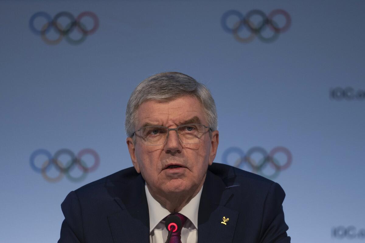 El presidente del Comité Olímpico Internacional Thomas Bach habla 