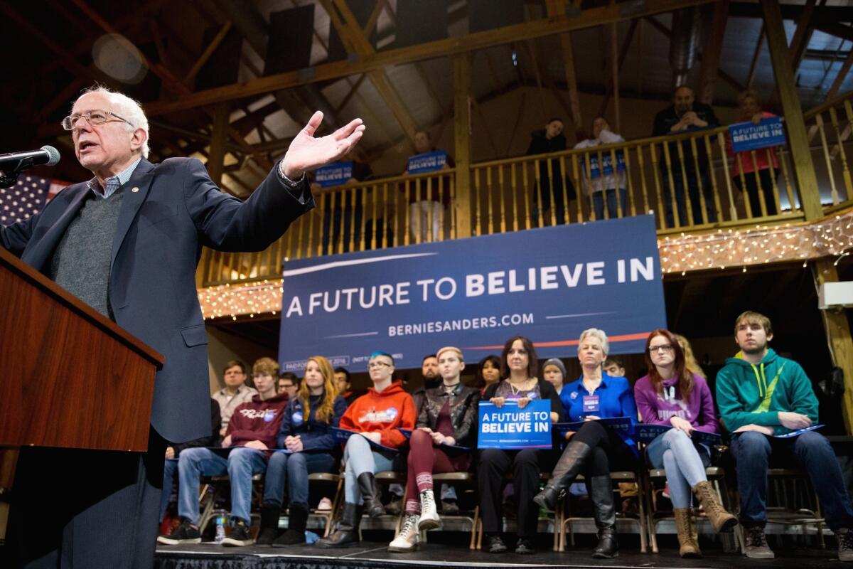 Democratic presidential candidate Sen. Bernie Sanders (I-Vt.), speaking Tuesday, days after unveiling a plan for single-payer healthcare reform.