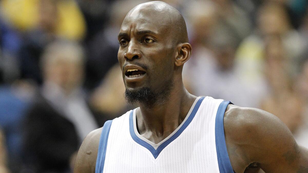 Minnesota Timberwolves forward Kevin Garnett during a loss to the Memphis Grizzlies on Saturday.