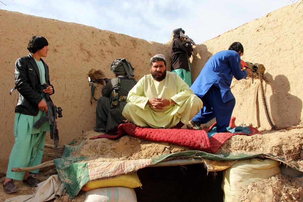 Afghan security forces in operation against Taliban militants in the Sangin district of restive Helmand province.