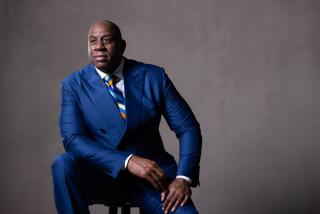 EL SEGUNDO-CA-DECEMBER 7, 2023: Magic Johnson is photographed at the Los Angeles Times in El Segundo on December 7, 2023. DO NOT PUBLISH. FOR THE POWER LIST PROJECT ONLY. (Christina House / Los Angeles Times)