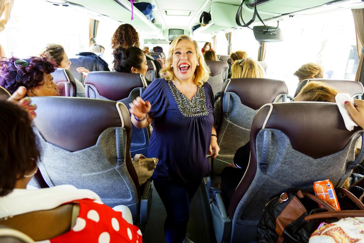 Women in Spain have paid $23 to ride on la caravana de mujeres, a private bus that takes single women from Madrid to small, rural towns for an evening of food, drink and dance with local farmers.