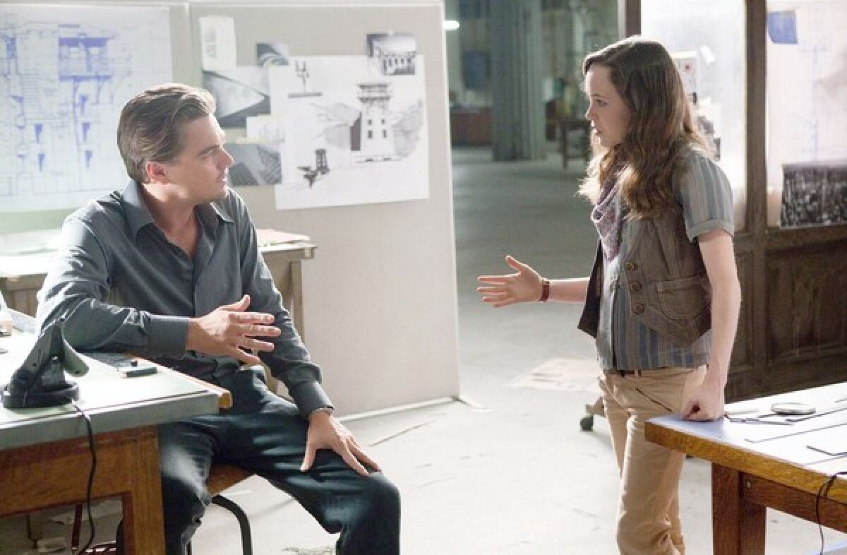 Leonardo DiCaprio and Ellen Page in the movie "Inception."