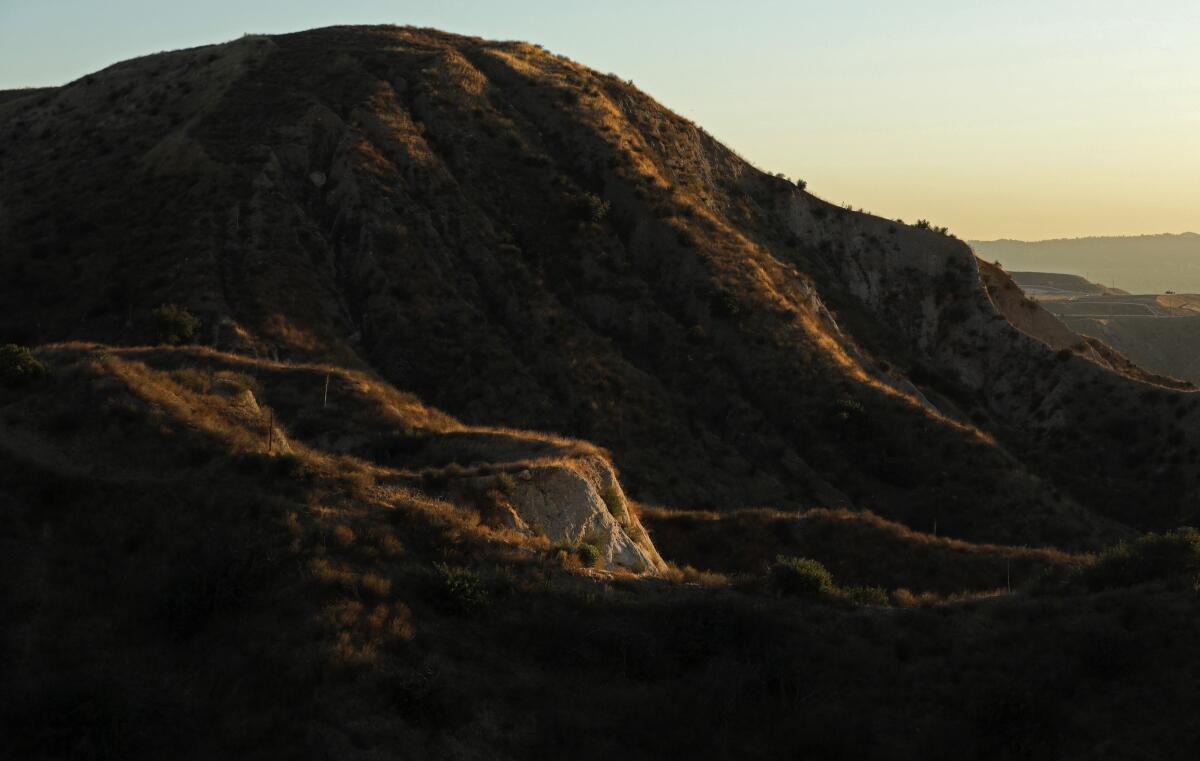 Brayan Andino's body was found at the bottom of this light-colored cliff in the canyon. 