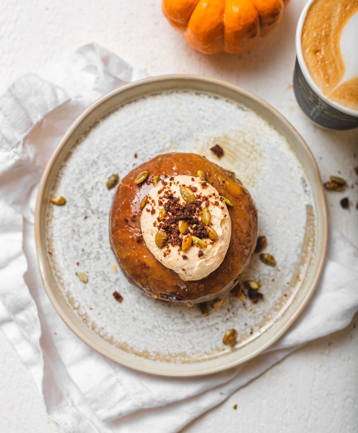 The Pumpkin Pie & Everything Spice doughnut from Sidecar Doughnuts.